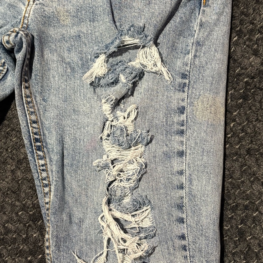 Levi's 511 Slim Fit Jeans Men W30 L30‎ Light Wash Distressed Ripped Stretch Den - Picture 4 of 13